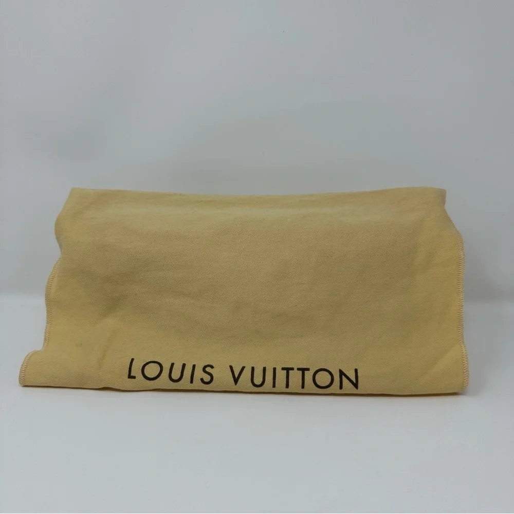 Louis Vuitton Dark Burgundy Clutch with Gold Logo